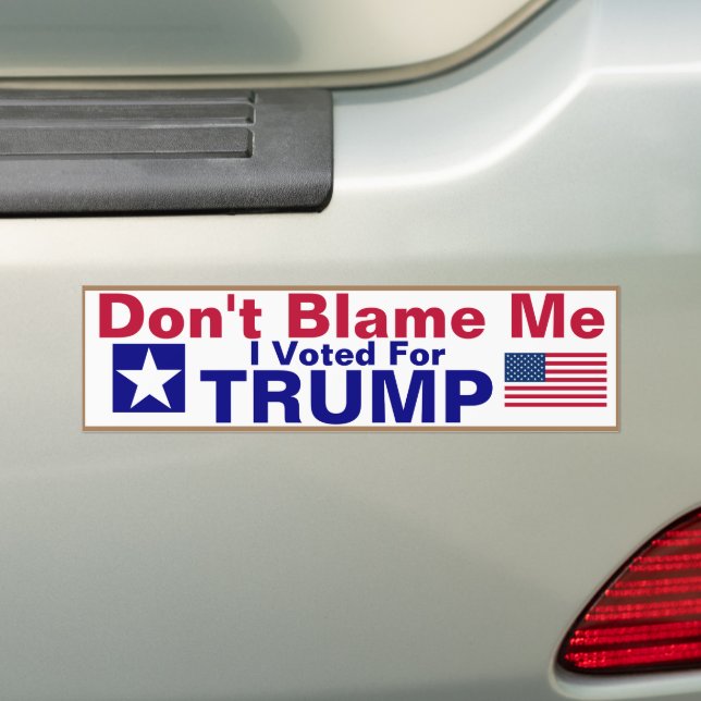 Adesivo Para Carro Não me culpes, votei em Trump (No carro)