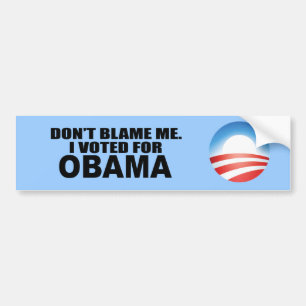 ADESIVO PARA CARRO NÃO ME RESPONSABILIZE, MIM VOTOU PARA OBAMA