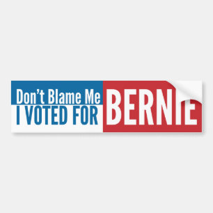 Adesivo Para Carro Não me responsabilize que eu votei para Bernie