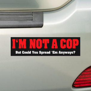 Adesivo Para Carro Não Sou Um Polícia - Humor Adulto Divertido e Safa