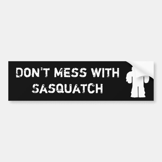 Adesivo Para Carro Não suje com Sasquatch (Frente)