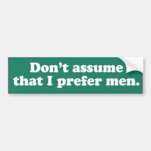 Adesivo Para Carro Não suponha que prefiro homens -.png