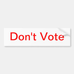 Adesivo Para Carro Não vote