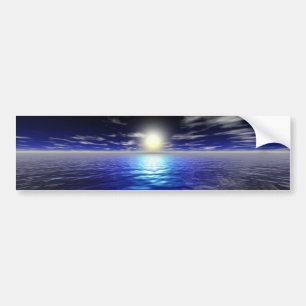 Adesivo Para Carro Nascer do sol azul