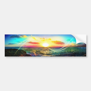 Adesivo Para Carro Nascer do sol havaiano
