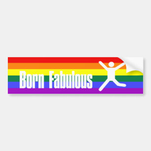 Adesivo Para Carro Nascer Fabuloso Orgulho gay Arco-Íris
