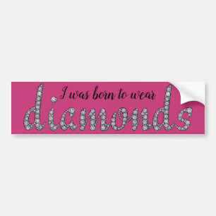 Adesivo Para Carro Nascer para Vestir design faux bling de Diamantes