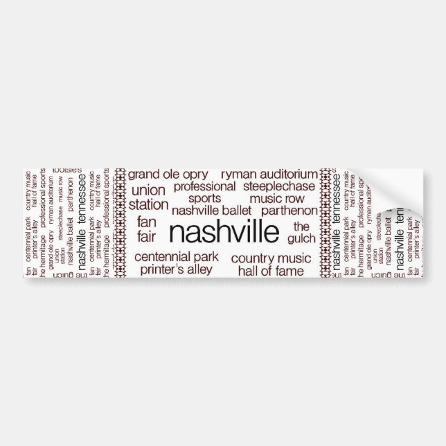 Adesivo Para Carro Nashville Brown (Frente)