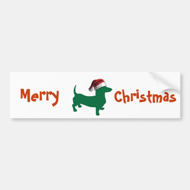 Adesivo Para Carro Natal Dachshund (Frente)