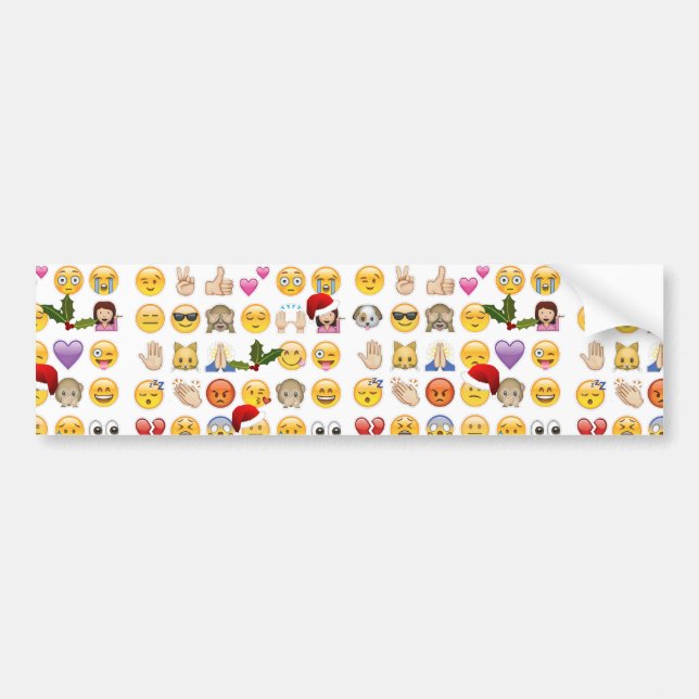 Adesivo Para Carro natal emojis (Frente)