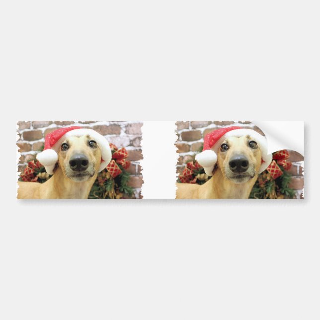 Adesivo Para Carro Natal - galgo - Pena (Frente)