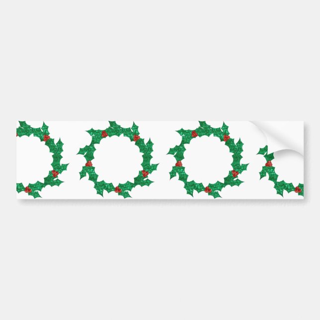 Adesivo Para Carro natal holly wreath (Frente)