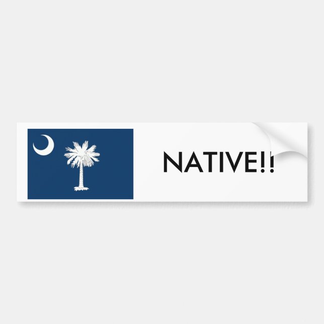 Adesivo Para Carro Nativo de South Carolina (Frente)