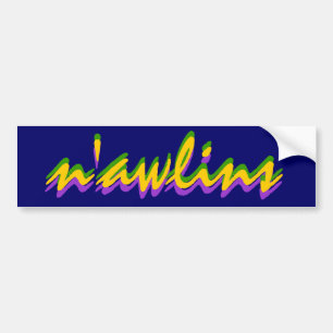 Adesivo Para Carro N'awlins visuais de NOLA Nova Orleães do