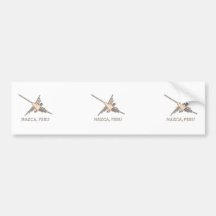 Adesivo Para Carro Nazca Hummingbird Geoglyph Newsprint