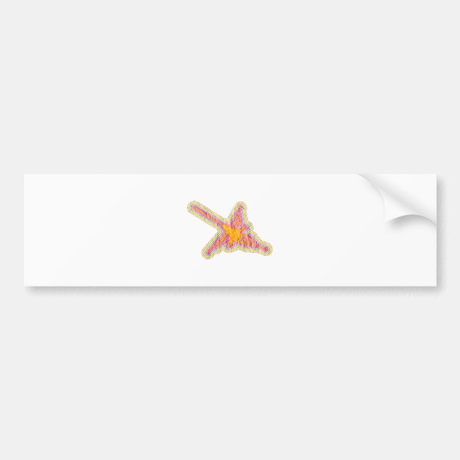 Adesivo Para Carro Nazca Lines Hummingbird com efeito de papel rugoso (Frente)