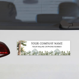 Adesivo Para Carro Negócios Personalizados Floresta Verde Aquarela