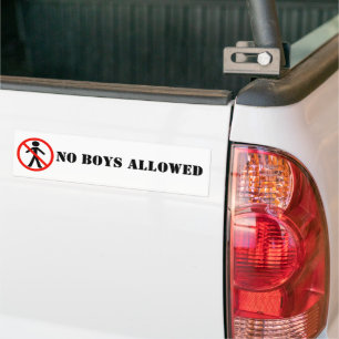Adesivo Para Carro Nenhum Boys Permitido BumperSticker
