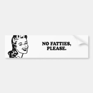 Adesivo Para Carro NENHUM de FATTIES t-shirt POR FAVOR