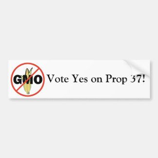 Adesivo Para Carro Nenhum GMO - voto sim no suporte 37