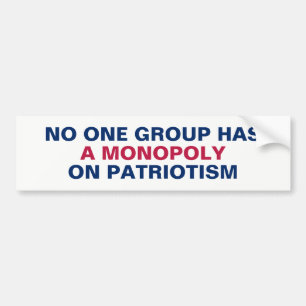 Adesivo Para Carro Nenhum grupo tem um monopólio no patriotismo