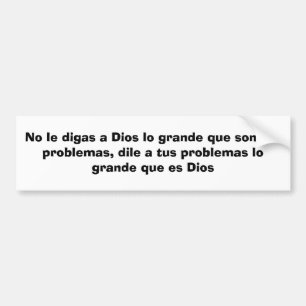 Adesivo Para Carro Nenhum le digas problemas grandiosos de um tus do