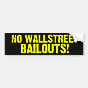 Adesivo Para Carro Nenhuma ajuda de Wallstreet! Autocolante no vidro