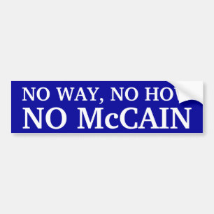 Adesivo Para Carro NENHUMA MANEIRA, NENHUMA COMO, NENHUM McCAIN