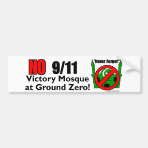 Adesivo Para Carro NENHUMA mesquita da vitória de 9/11