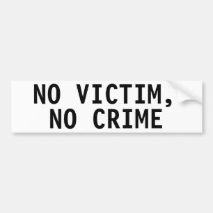 ADESIVO PARA CARRO NENHUMA VÍTIMA, NENHUMA VÍTIMA DE BUMPER DE CRIM