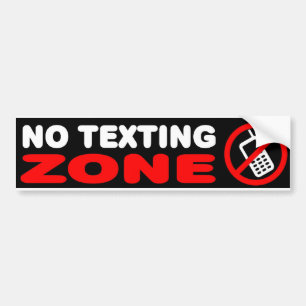 Adesivo Para Carro Nenhuma zona de Texting