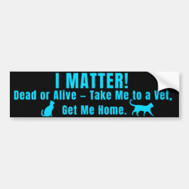 Adesivo Para Carro Neon Blue "I Matter" Bumper Sticker