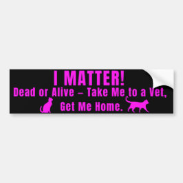 Adesivo Para Carro Neon Pink "I Matter" Bumper Sticker