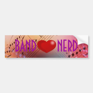 Adesivo Para Carro Nerd do *heart* da banda