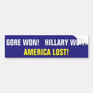 ADESIVO PARA CARRO NESGA GANHADA! HILLARY GANHOU! AMÉRICA PERDEU!