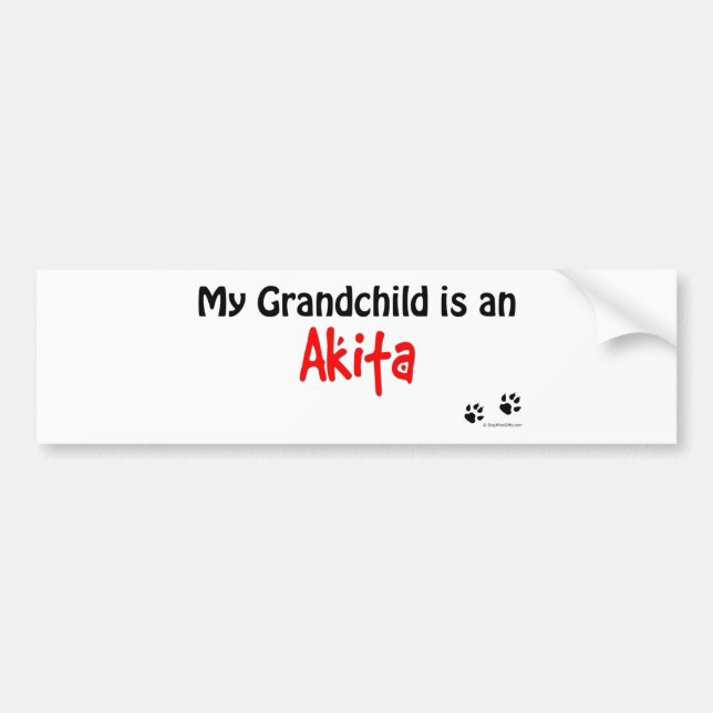 Adesivo Para Carro Neto de Akita (Frente)