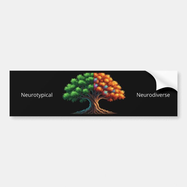 Adesivo Para Carro Neurotípico vs. Neurodiverso (Frente)