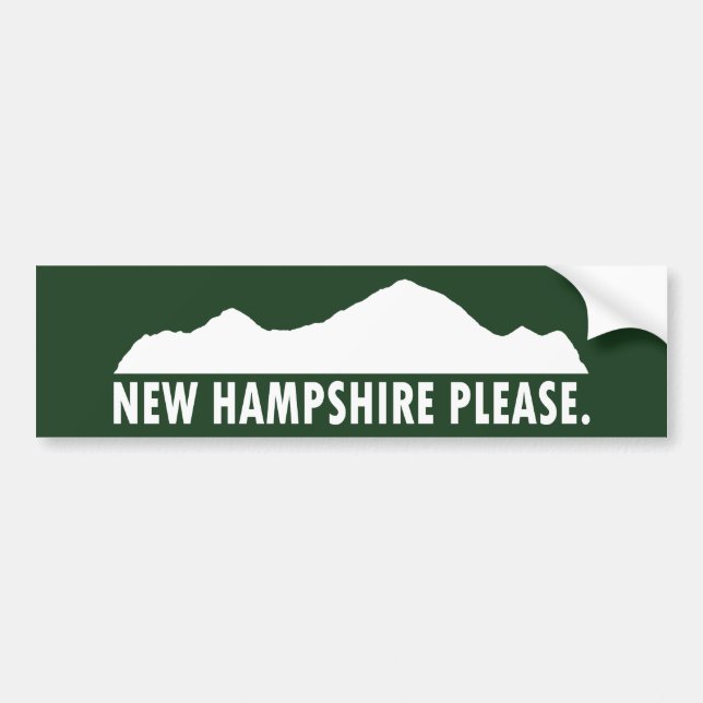Adesivo Para Carro New Hampshire, por favor (Frente)