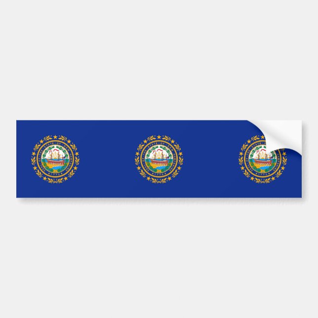 Adesivo Para Carro New Hampshire State Flag Design (Frente)