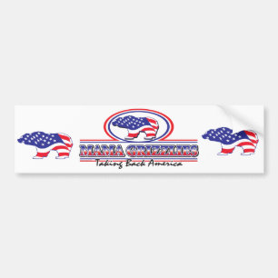 Adesivo Para Carro NEW-Patriotic-Grizzly