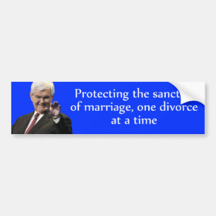 Adesivo Para Carro Newt Gingrich: Protegendo a santidade do casamento