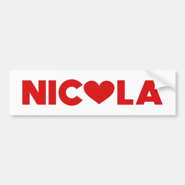 Adesivo Para Carro Nicola Love (Frente)