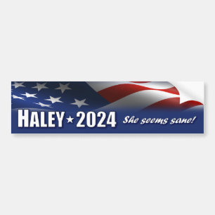 Adesivo Para Carro Nikki Haley 2024 - Ela parece sã