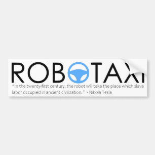 Adesivo Para Carro Nikola Tesla Robotaxi Bumper Sticker