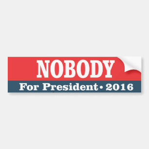 Adesivo Para Carro Ninguém para o presidente