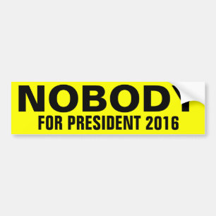 Adesivo Para Carro Ninguém para o presidente