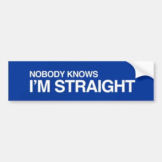 Adesivo Para Carro NINGUÉM SABE que eu sou STRAIGHT.png (Frente)