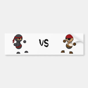 Adesivo Para Carro Ninja contra o pirata