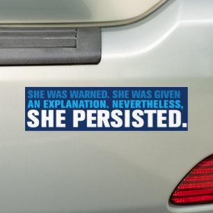 Adesivo Para Carro No Entanto, Ela Persiste Elizabeth Warren