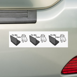 Adesivo Para Carro No Meu Computador Engraçado Meme de Gato Branco
